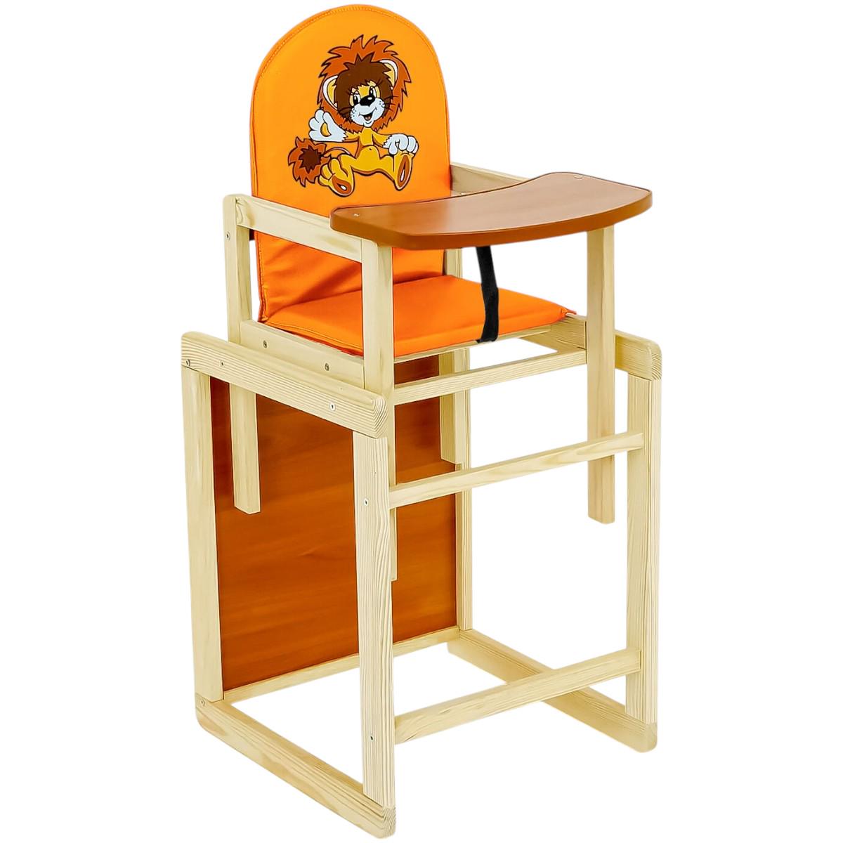 Стульчик для кормления Мася Лев Оранжевый (№2034) - фото 1 Стульчик для кормления Мася Лев Оранжевый (№2034) - фото 1