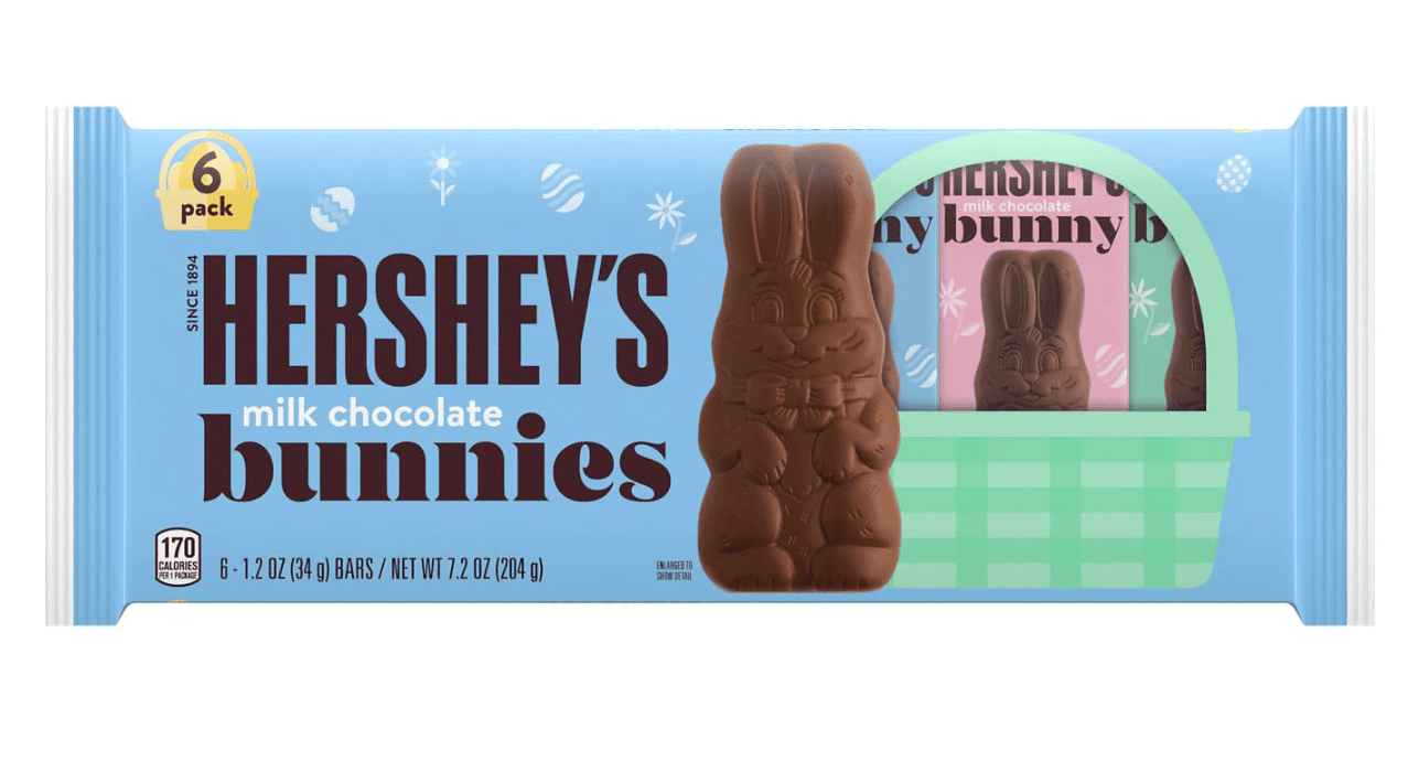 Шоколадные зайчики Hershey's Milk Chocolate Bunnies Easter Candy 6шт 204 г (3000073801)