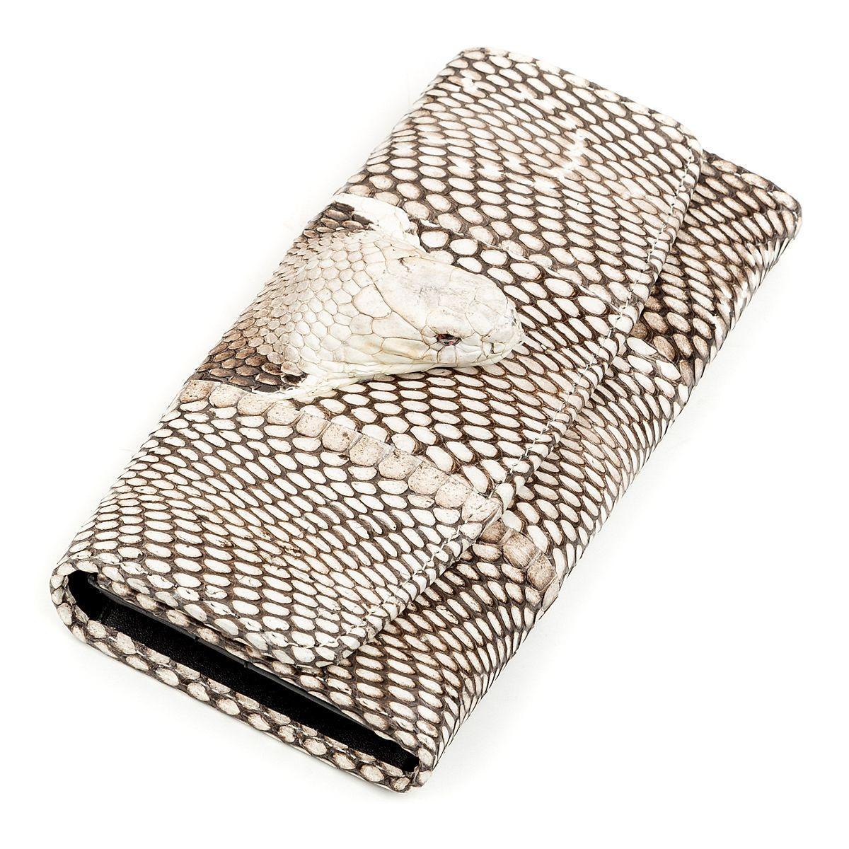Гаманець жіночий Ekzotic Leather з натуральної шкіри кобри з головою (snw 69)