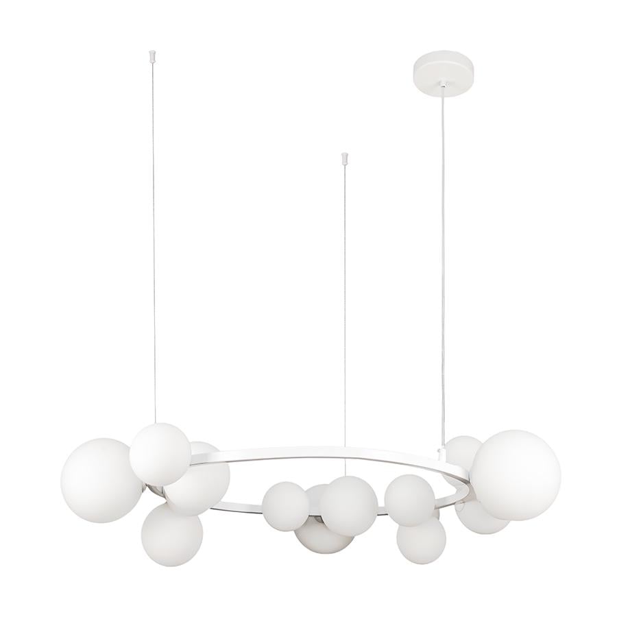 Люстра підвісна кільце з плафонами Light House LS-17132-15 WH/WH Білий