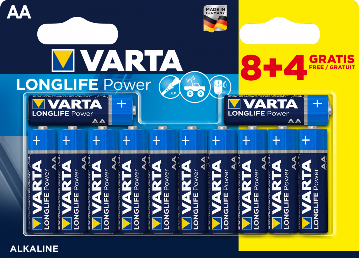 Батарейки Varta Longlife Power AA/LR6 11,5V 2 шт. (04906121472)