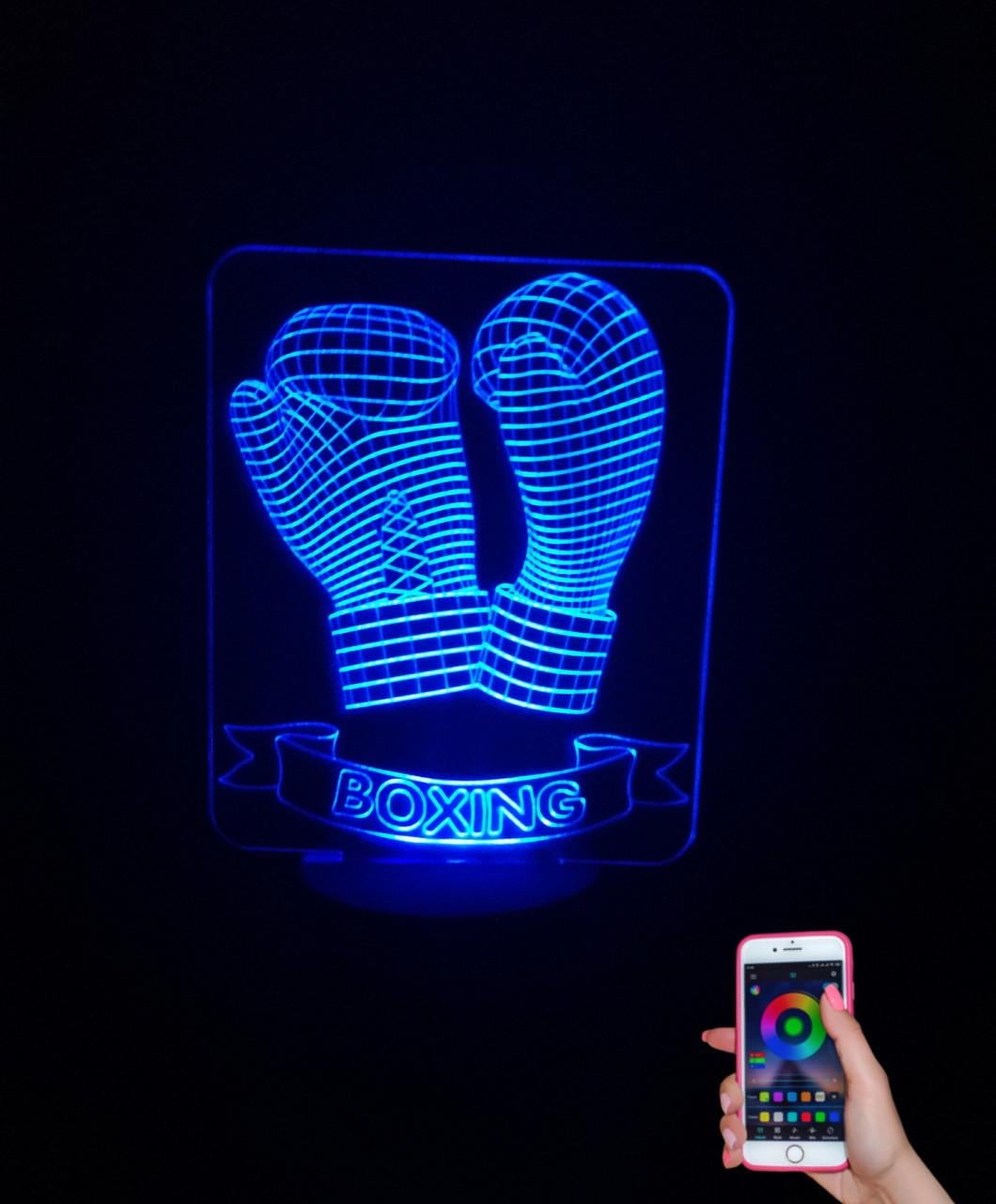 3D-ночник Перчатки боксерские несколько подсветок/bluetooth (1471636368)