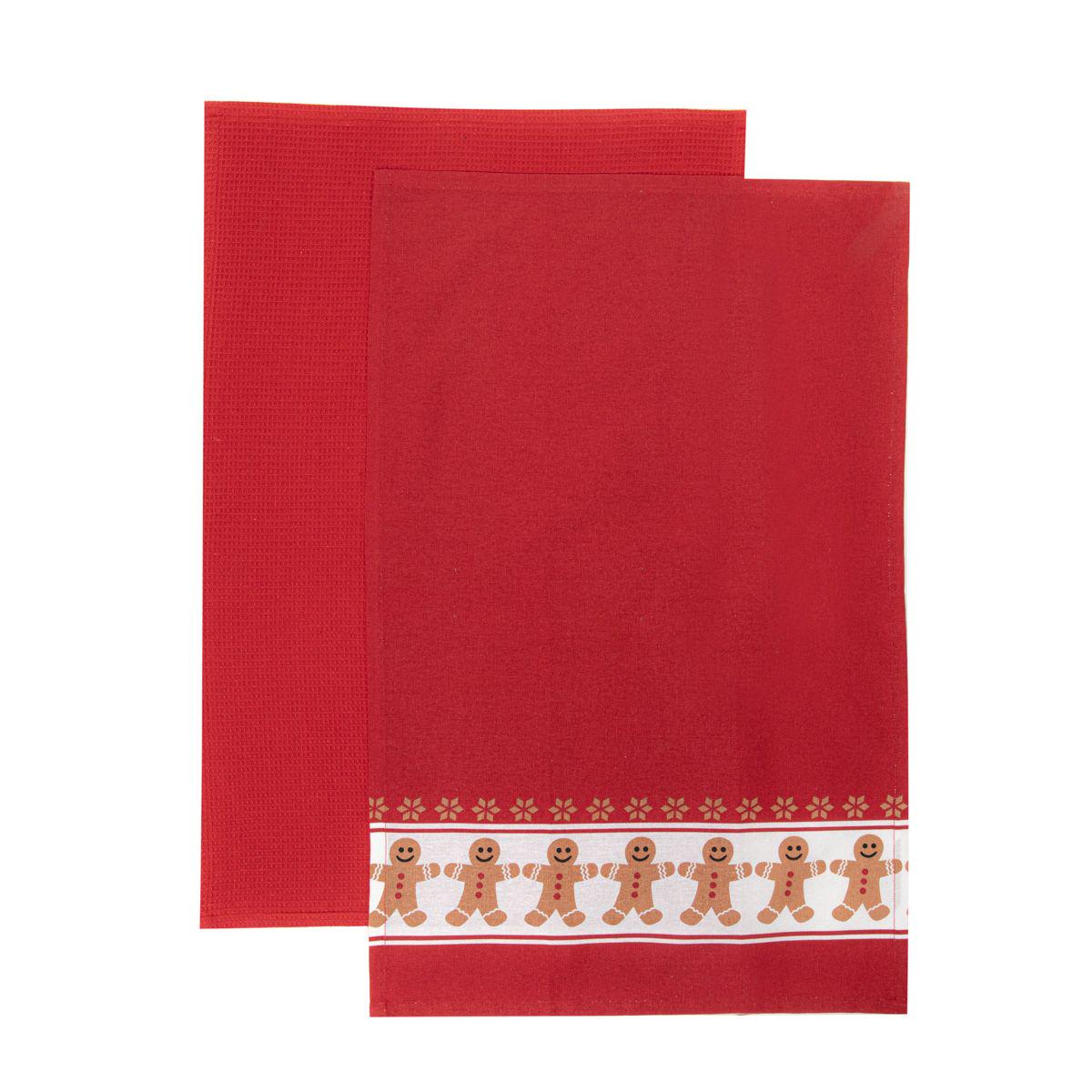 Набор полотенец кухонных Homla BISCOTTO 45x65 см 2 шт. Красный (160061) - фото 2 Набор полотенец кухонных Homla BISCOTTO 45x65 см 2 шт. Красный (160061) - фото 2