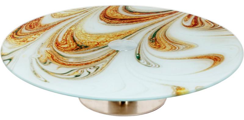 Блюдо сервировочное Liadane Мраморная Роскошь вращающееся Ø 30 см стеклянное на ноге (BD-594-235) Блюдо сервировочное Liadane Мраморная Роскошь вращающееся Ø 30 см стеклянное на ноге (BD-594-235)