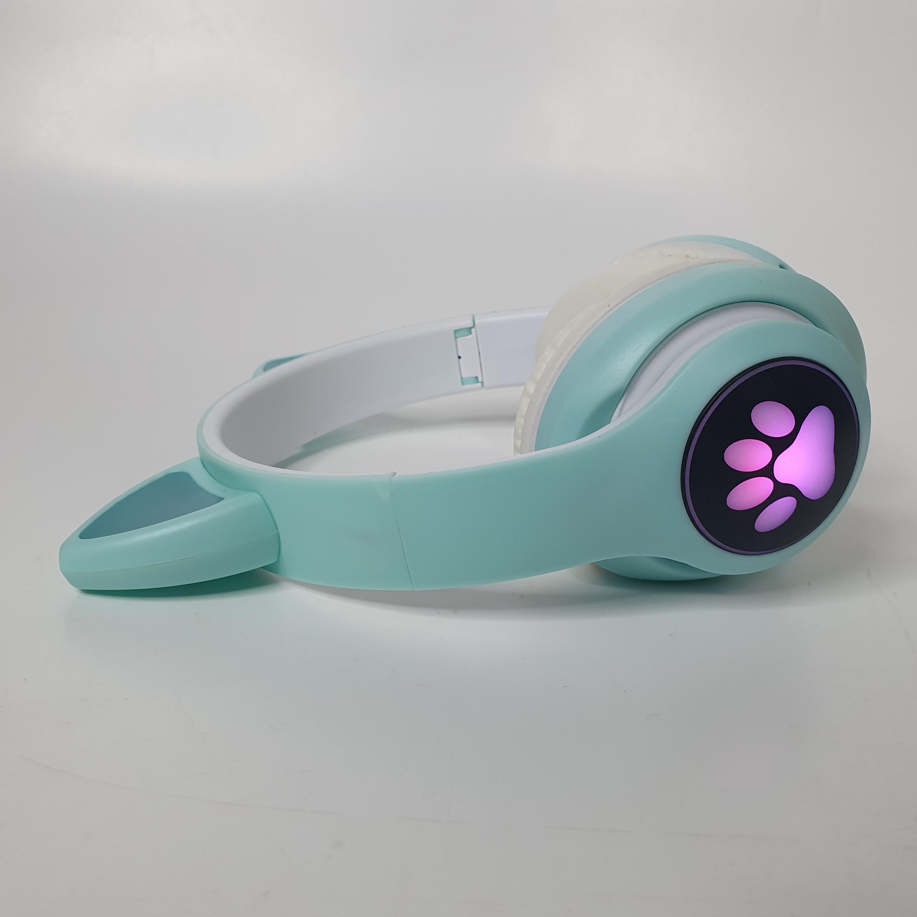 Наушники CAT STN-28 Bluetooth с кошачьими ушками Бирюзовый - фото 2