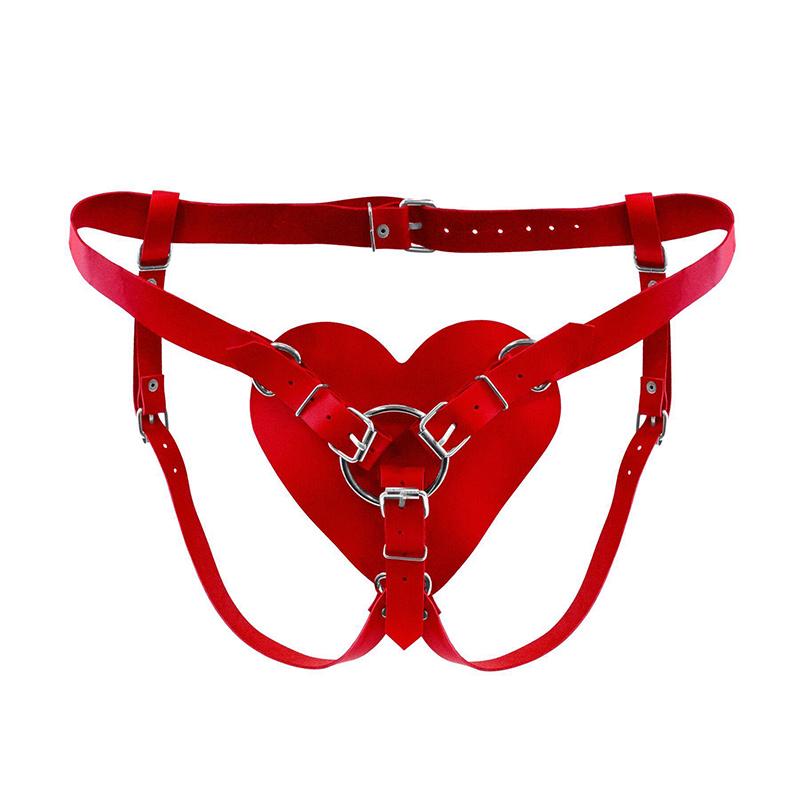 Трусики в форме сердца для страпона Feral Feelings Hearts Strap-on Belt SO9419 Красный (54129)