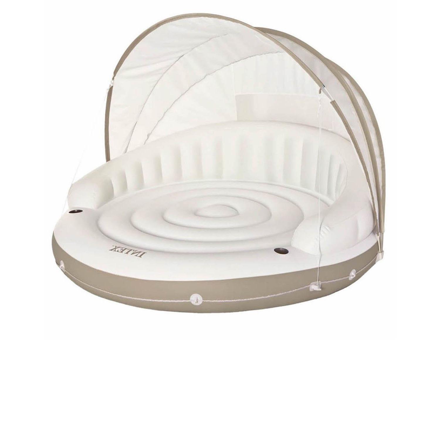 Остров надувной Intex 58292 с крышей 199х150х193 см Белый