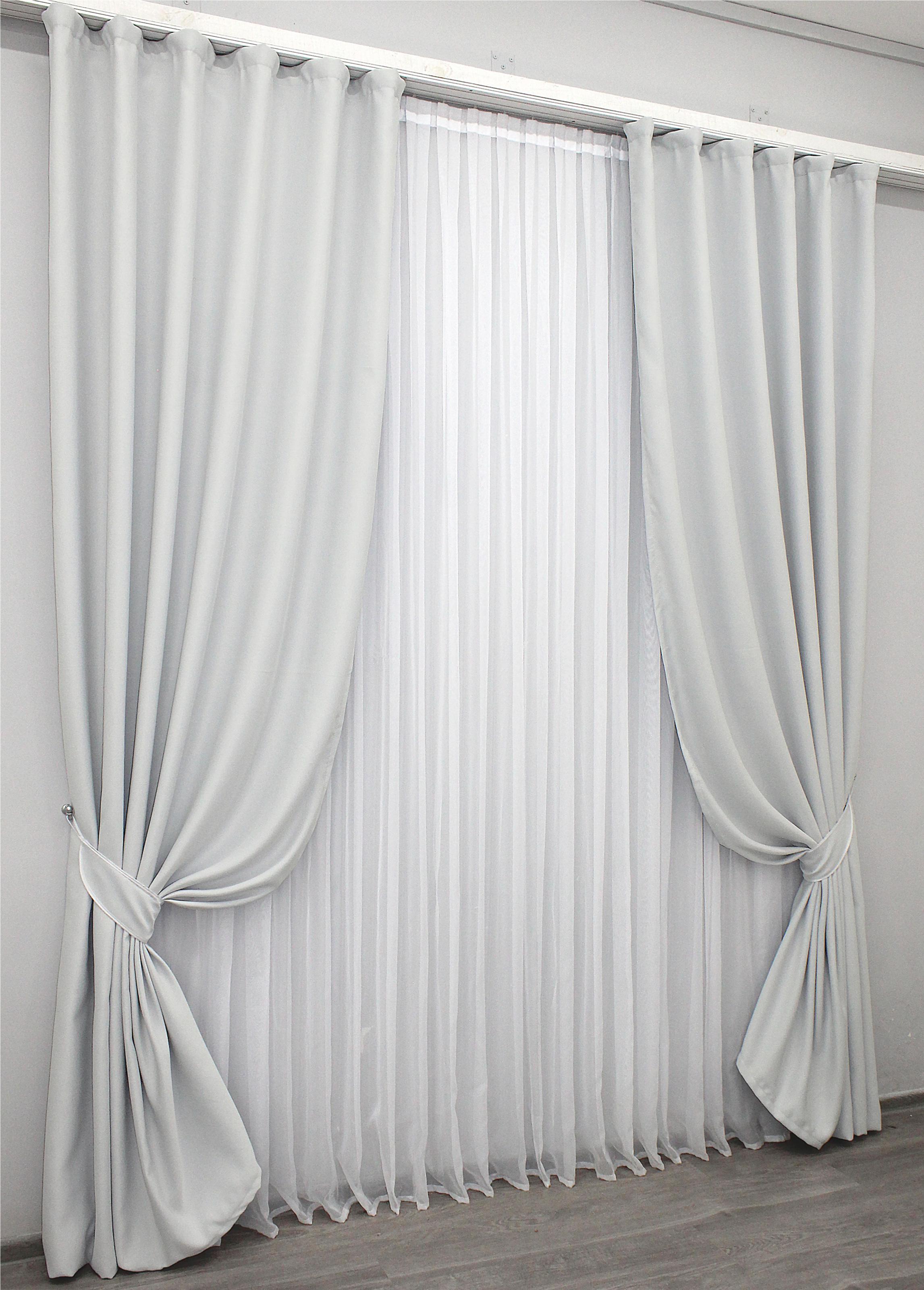 Комплект штор VR-Textil Bagema Rvs № 1247ш блэкаут 150х270 см 2 шт. Светло-серый (33-0080) - фото 3