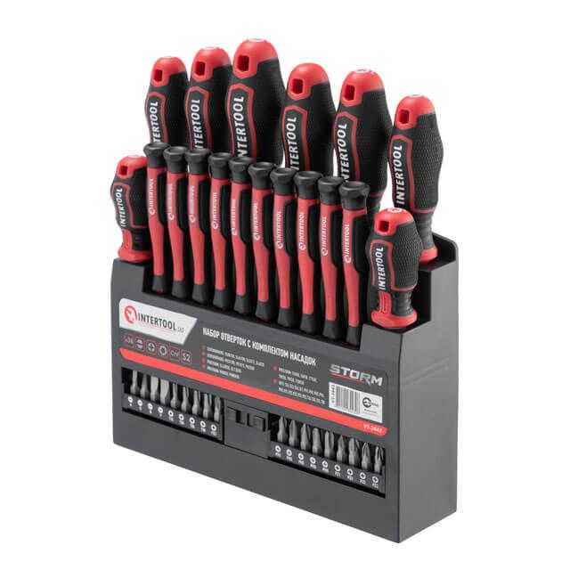 Набор отверток Intertool VT-3443 с комплектом насадок 36 ед. (8345201)