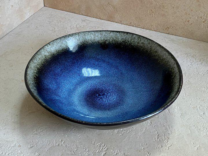 Тарелка Olens Голден-Бей 23 см Синий (OC-JM1375GB) Тарелка Olens Голден-Бей 23 см Синий (OC-JM1375GB)