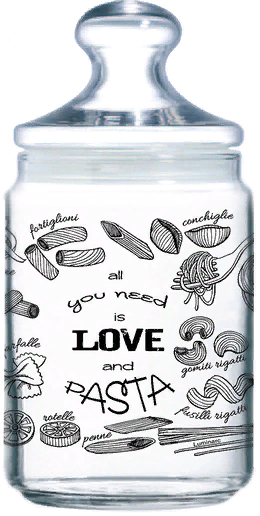 Банка для сыпучих LUMINARC LOVE PASTA, 1 л (80091)