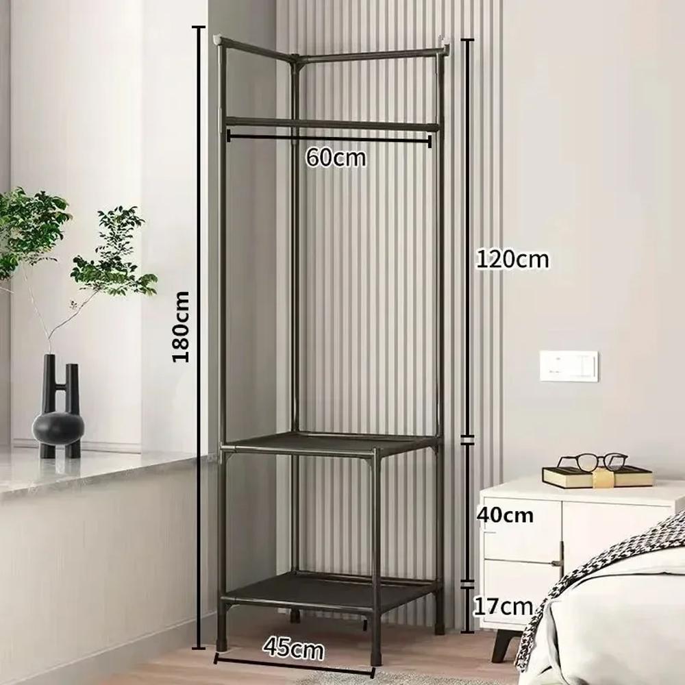 Стійка кутова для одягу та взуття Corner Clothes Rack CR-15 Чорний (SS-26) - фото 4