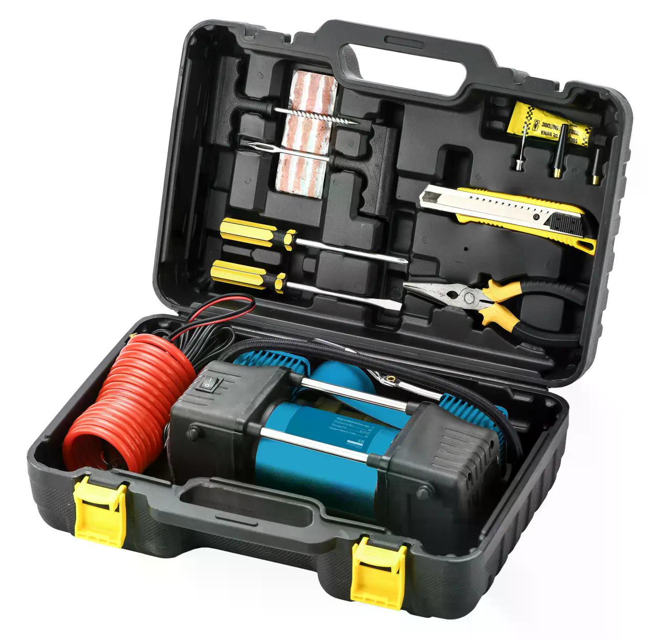 Автомобильный компрессор KRAISSMANN 123 млK 12VС с набором инструментов (27583925)