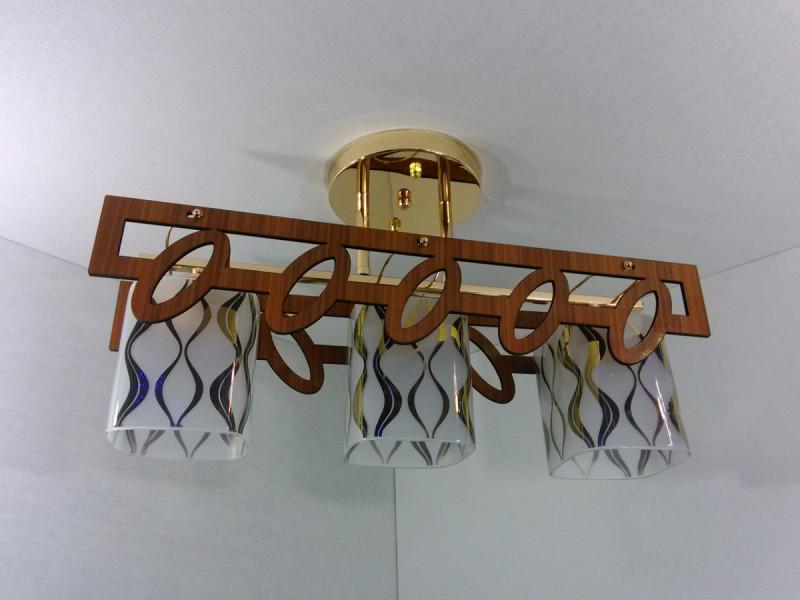 Люстра стельова на 3 лампочки 6174/3-gd Золотий (5-6174/3-gd)