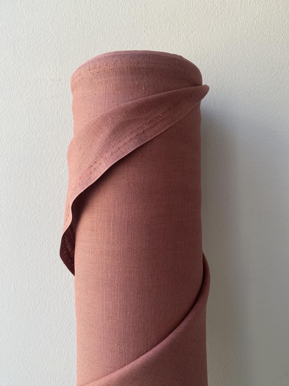 Ткань LINEN PLUS 100% лен 143 см 134/603 Терракотовый - фото 1