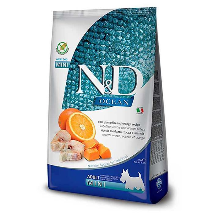 Корм для собак Farmina N&D Grain Free Ocean Cod Pumpkin & Orange Mini 2,5 кг