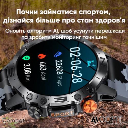 Смарт-годинник Modfit Combat All Black (2040673770) - фото 7