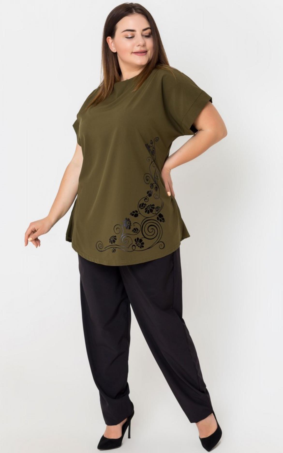 Блузка жіноча меліса р. 54 Хакі (2288833380) - фото 3 Блузка жіноча меліса р. 54 Хакі (2288833380) - фото 3