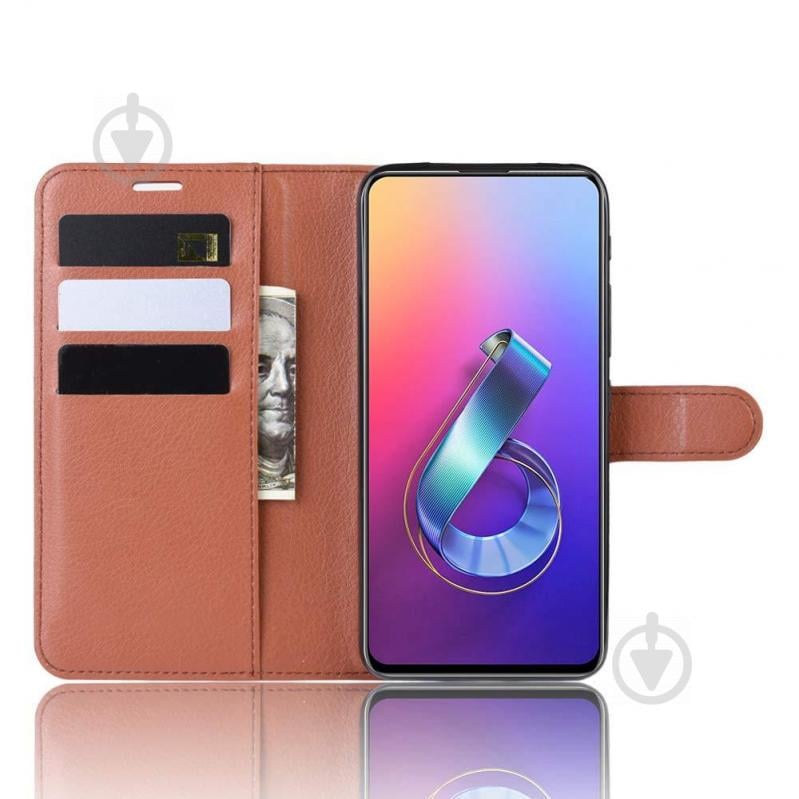 Чохол-книжка Litchie Wallet для Asus Zenfone 6 ZS630KL Brown (hub_vrWb52860) - фото 6