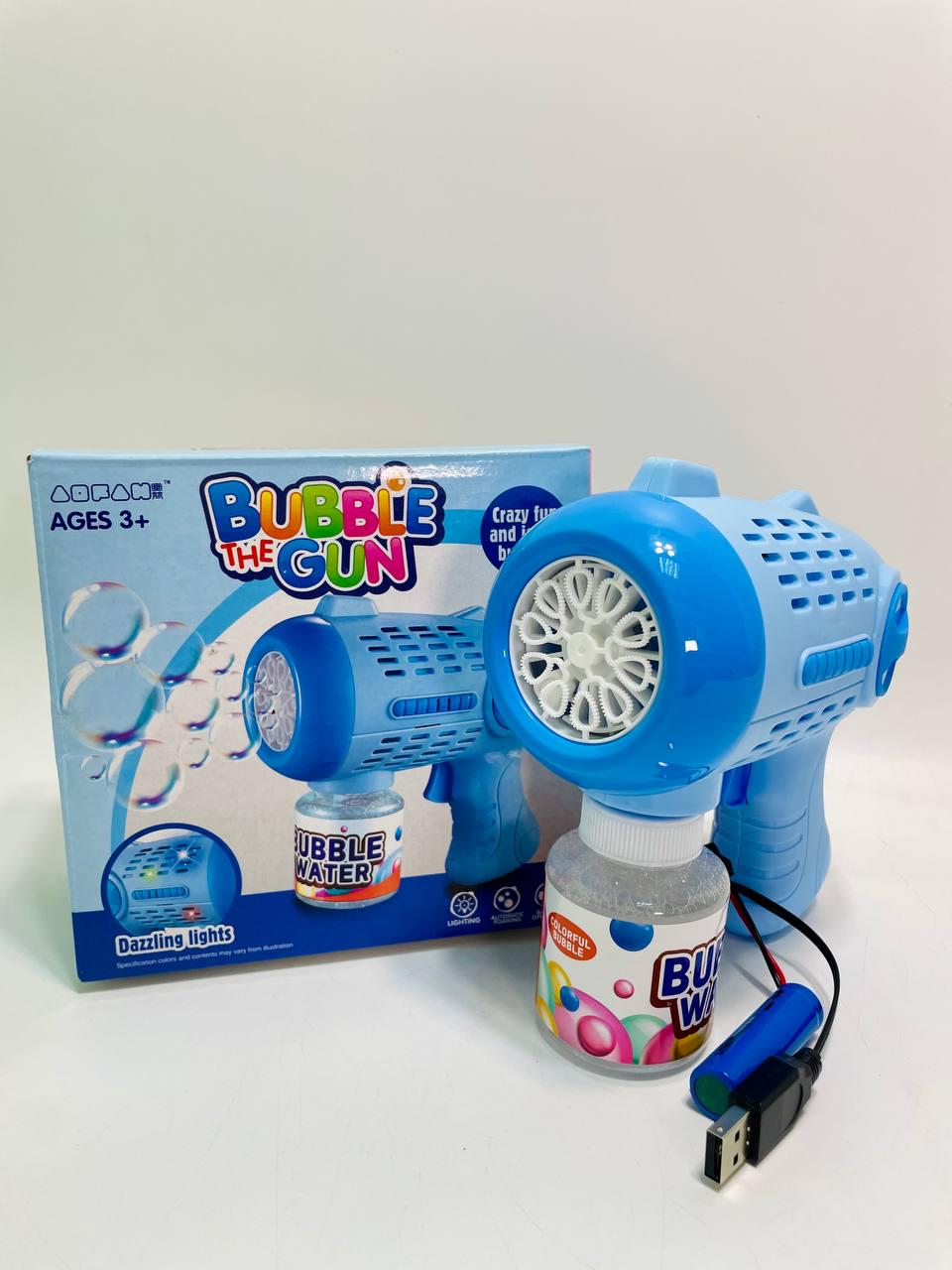 Пистолет с мыльными пузырями 3,7V/USB-кабель/мыльный раствор/подсветка/автоматический принцип - фото 4 Пистолет с мыльными пузырями 3,7V/USB-кабель/мыльный раствор/подсветка/автоматический принцип - фото 4