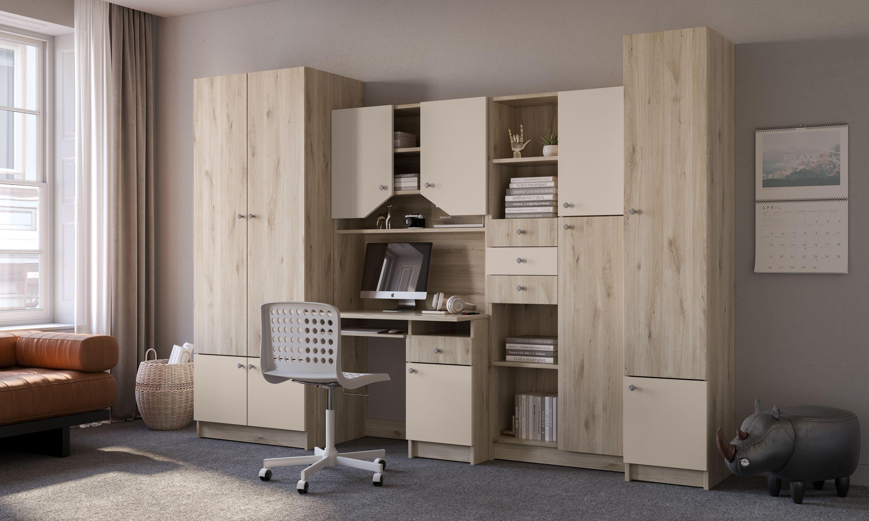 Детская спальня комплект Світ Меблів Юниор из ДСП Дуб Белый/Сатин