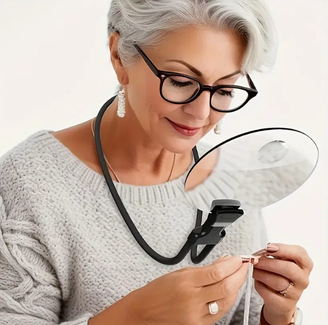 Лупа для рукоделия на шею с гибкой крепью 3x (Н-1208)