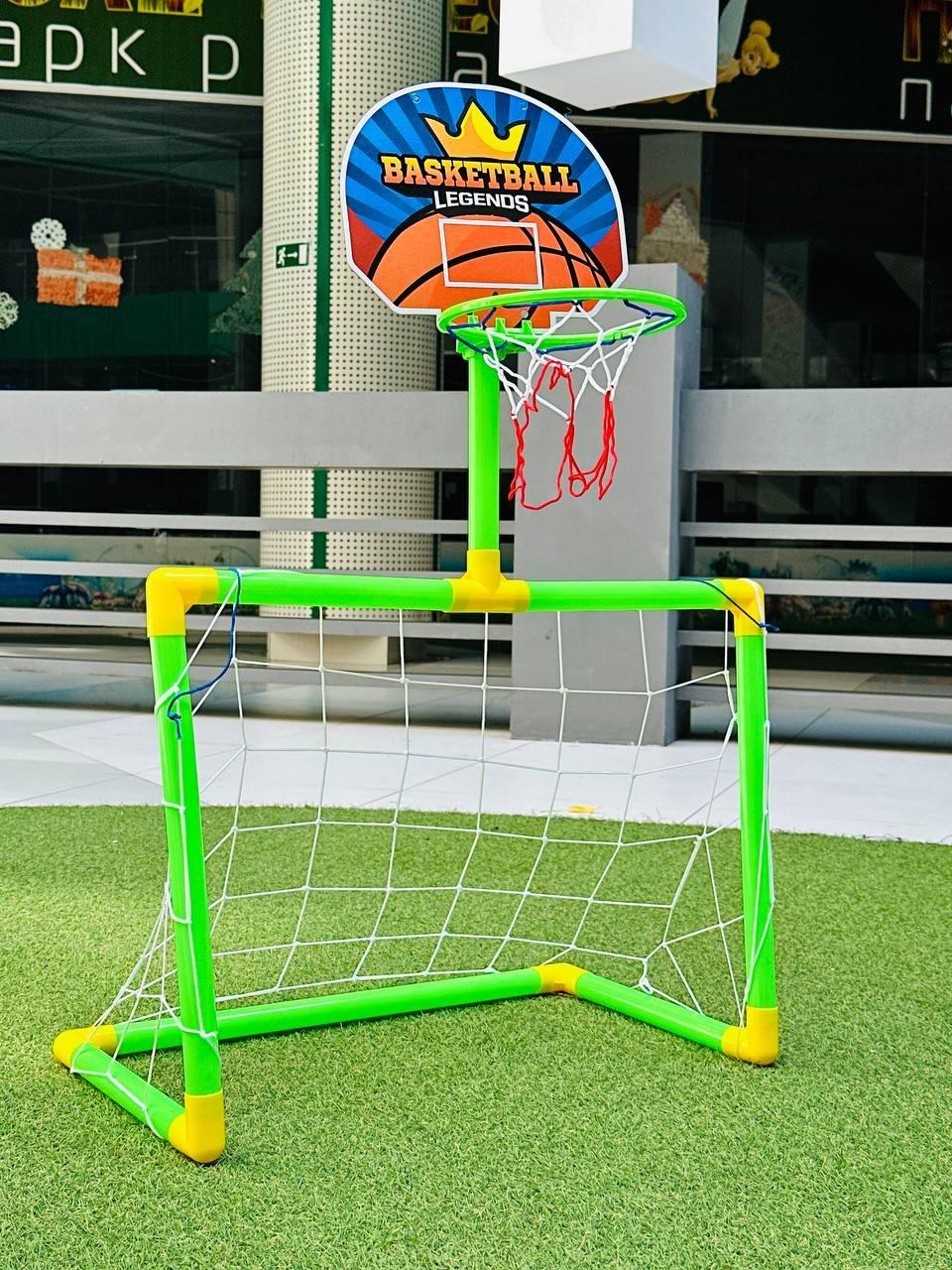 Футбольные ворота детские с баскетбольным кольцом/мячем/насосом (2656933744) - фото 8 Футбольные ворота детские с баскетбольным кольцом/мячем/насосом (2656933744) - фото 8