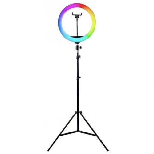 Різнокольорова кільцева лампа 30 см зі штативом 210 см та тримачем для телефону (0f5ff729)