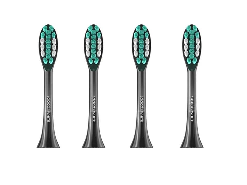 Насадки для зубной щетки Soocas General X1/X3/X3U/X5/V1/C1/D2/D3/D5 Spark-Brush Whitening W01 4 шт. Black (2957846093)