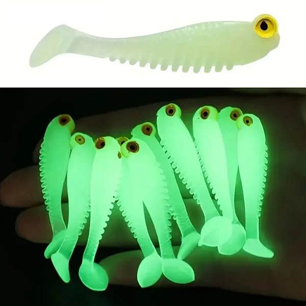 Набор приманок фосфорные виброхвосты для ловли в темное время суток 10 шт. (F00017) - фото 2 Набор приманок фосфорные виброхвосты для ловли в темное время суток 10 шт. (F00017) - фото 2