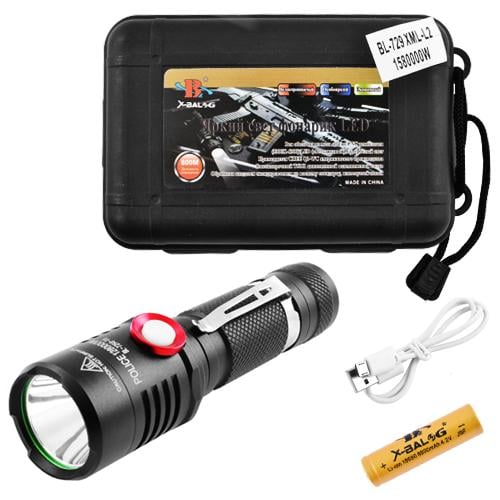 Фонарь аккумуляторный 729 XML-L2 Black - фото 2 Фонарь аккумуляторный 729 XML-L2 Black - фото 2