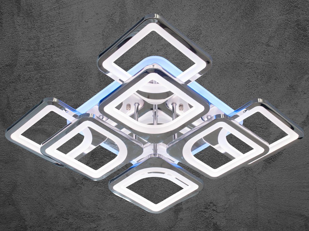 Люстра с диммером и LED подсветкой HS8060-4+4HR-LS 130W на 20 м2 Хром (1488828967) - фото 2 Люстра с диммером и LED подсветкой HS8060-4+4HR-LS 130W на 20 м2 Хром (1488828967) - фото 2