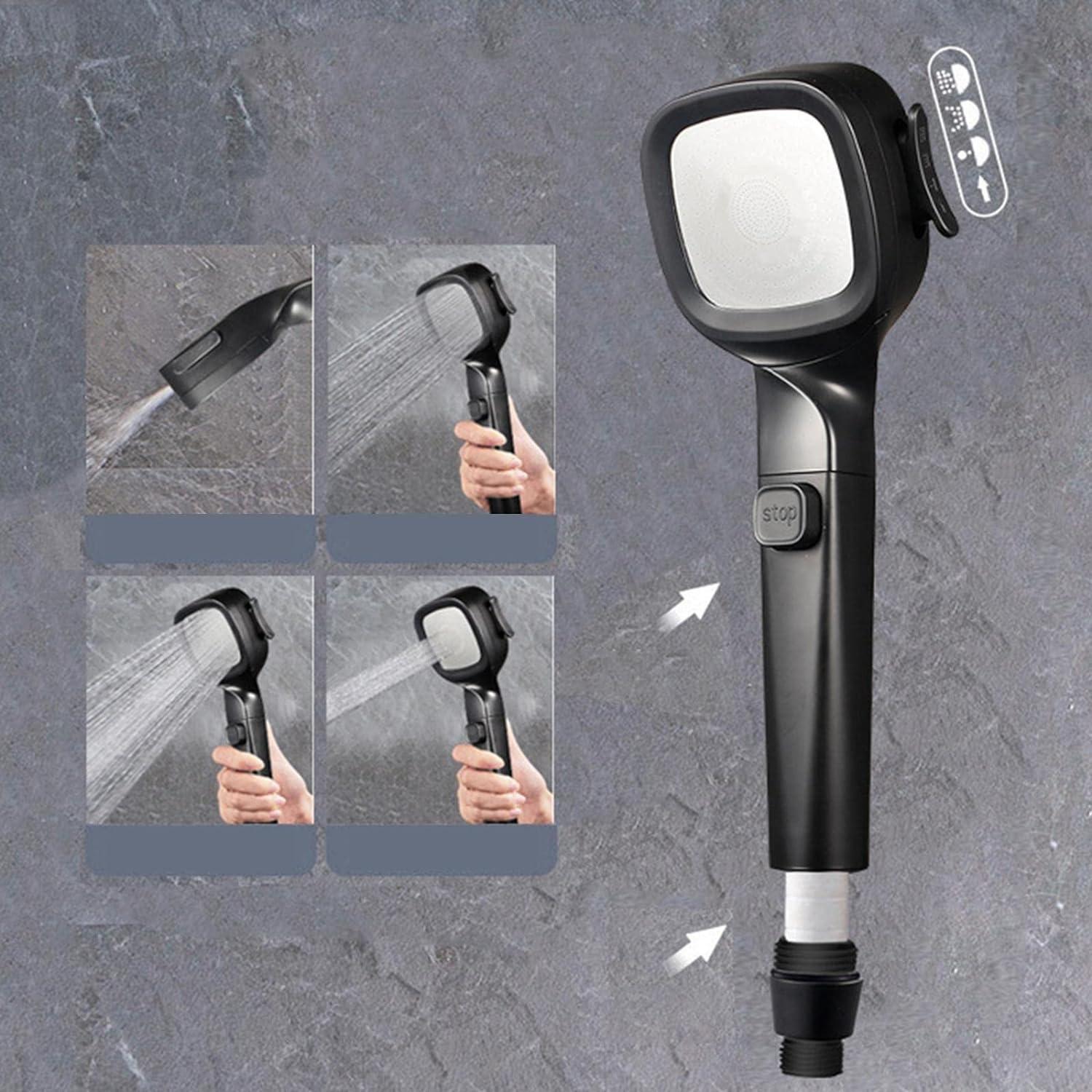 Насадка высокого давления для душа и 4 режимами Черный - фото 4 Насадка высокого давления для душа и 4 режимами Черный - фото 4