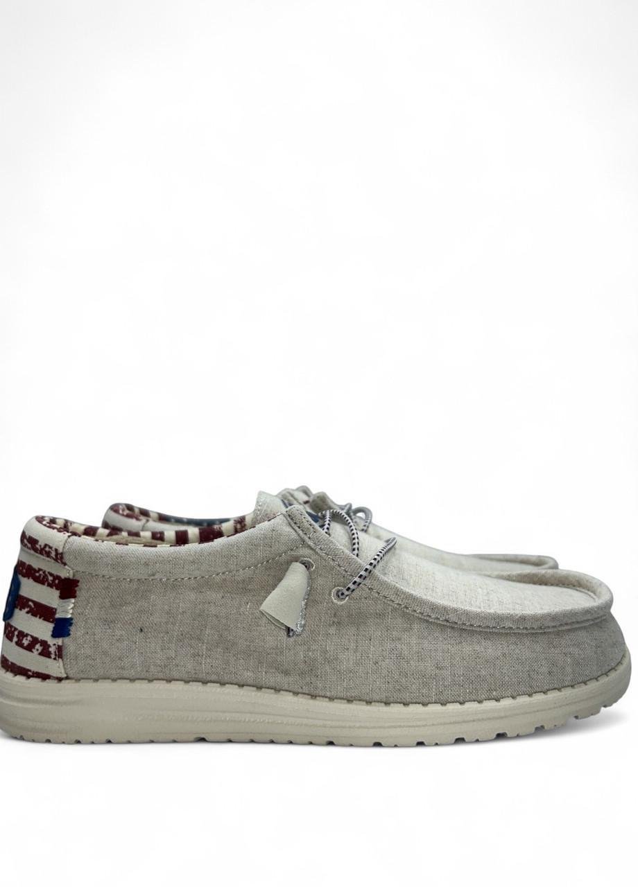 Мокасины мужские Hey Dude Wally Patriotic 4001-9CW р. 47 31 см Серый (2773159952) - фото 2 Мокасины мужские Hey Dude Wally Patriotic 4001-9CW р. 47 31 см Серый (2773159952) - фото 2