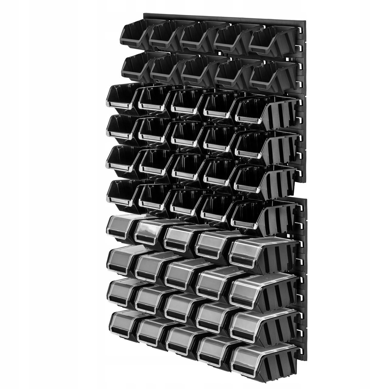 Панель для инструментов Kistenberg на 50 черных контейнеров 58х78 см (MIX573)