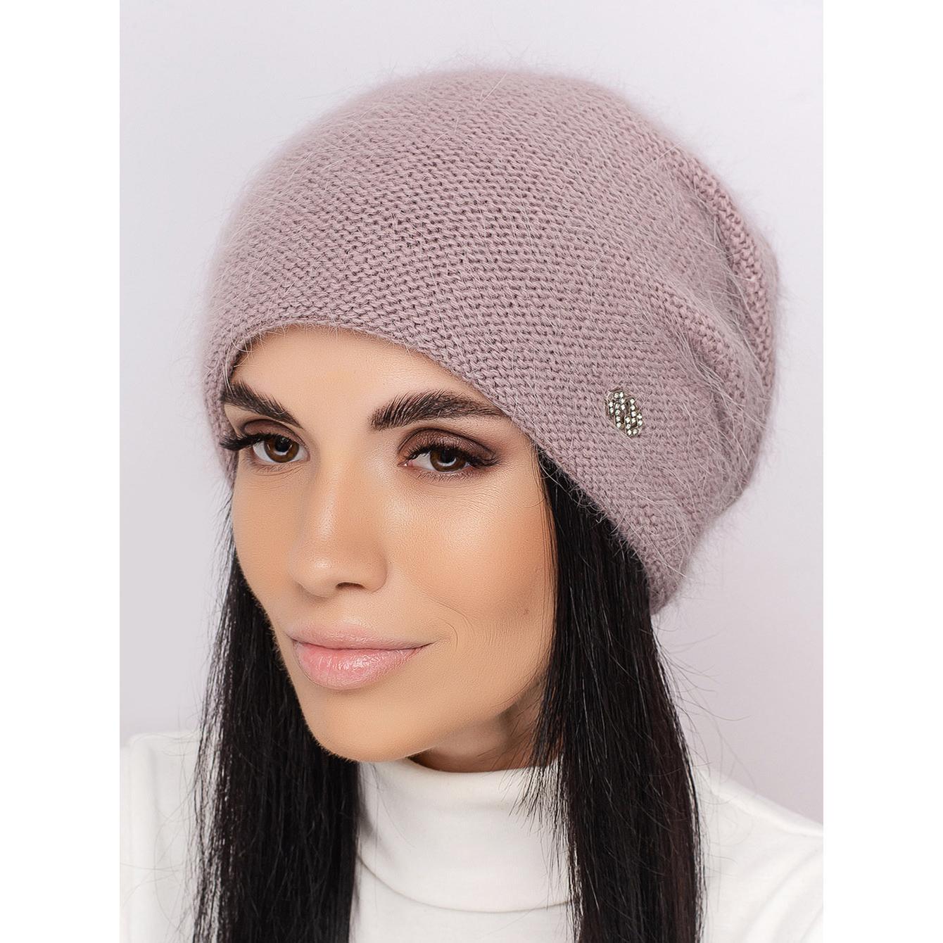 Шапка жіноча подвійна ангорова Leks Веселка one size Темна пудра - фото 1 Шапка жіноча подвійна ангорова Leks Веселка one size Темна пудра - фото 1
