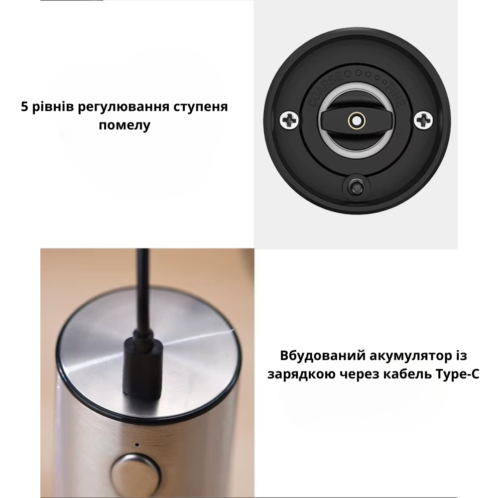 Млин для спецій електричний на акумуляторі (KYMQ-32A-H52) - фото 4 Млин для спецій електричний на акумуляторі (KYMQ-32A-H52) - фото 4