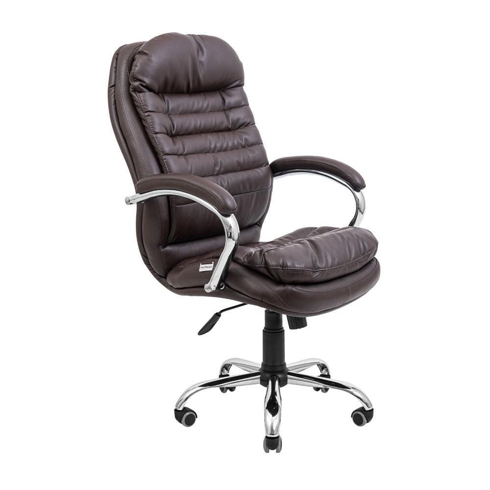 Кресло офисное компьютерное Valencia Kanzas Хром M3 Multiblock Шоколад