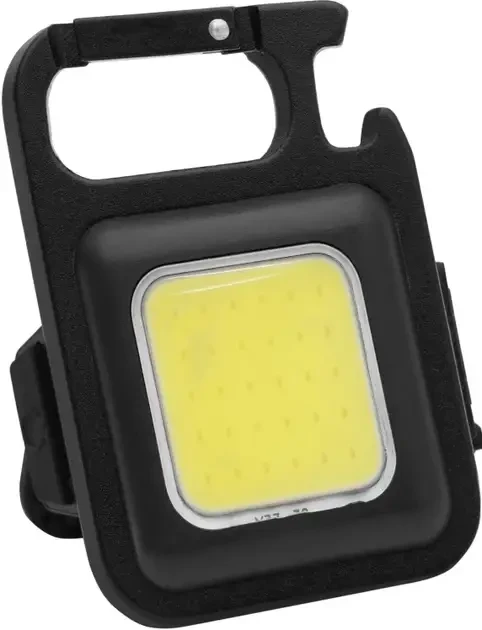 Міні LED ліхтарик-брелок із відкривачкою та карабіном, кишеньковий акумуляторний портативний mini з магнітом