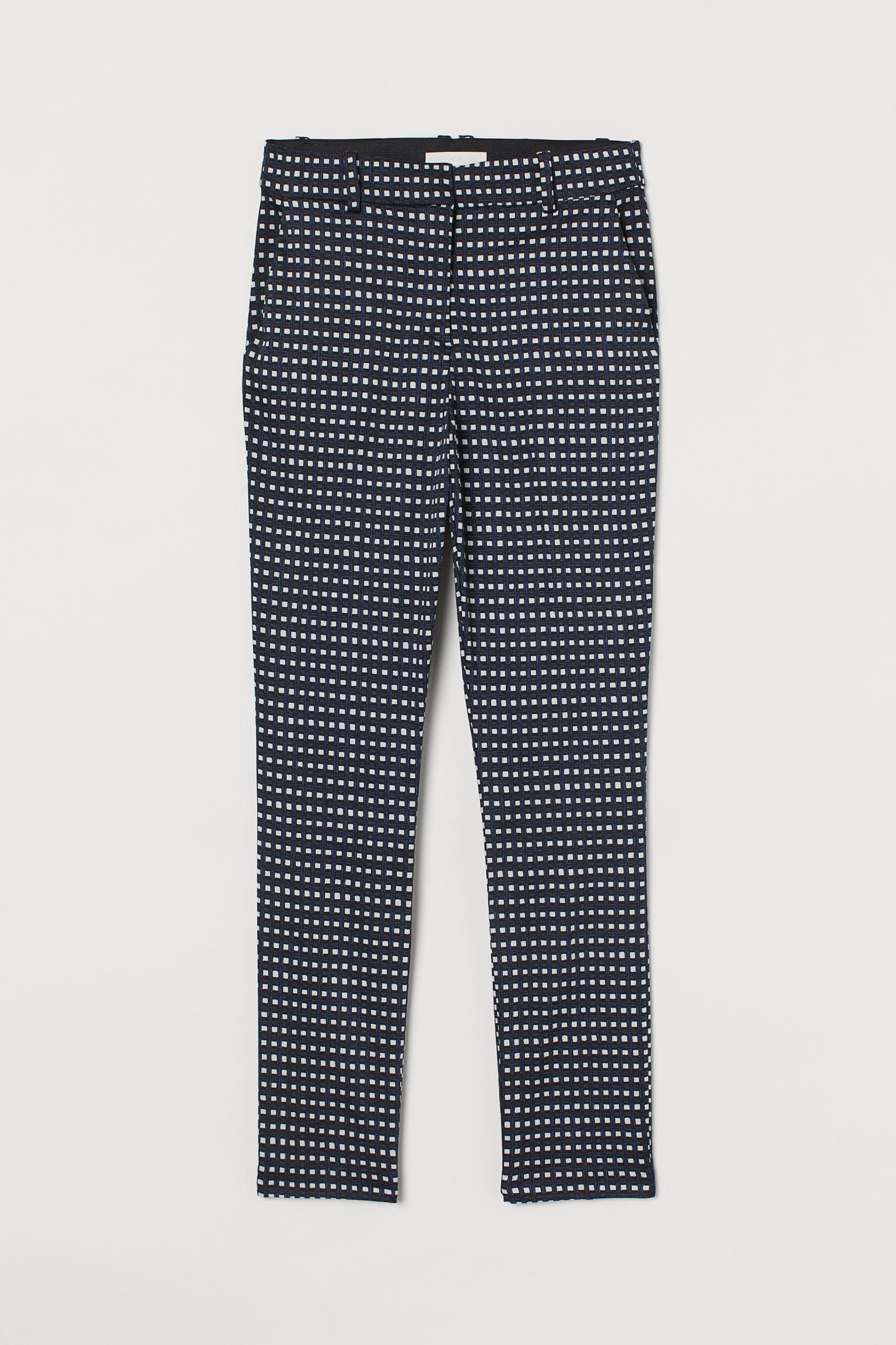 Брюки H&M Клетка р. 38 Черно-синий (16037514711)