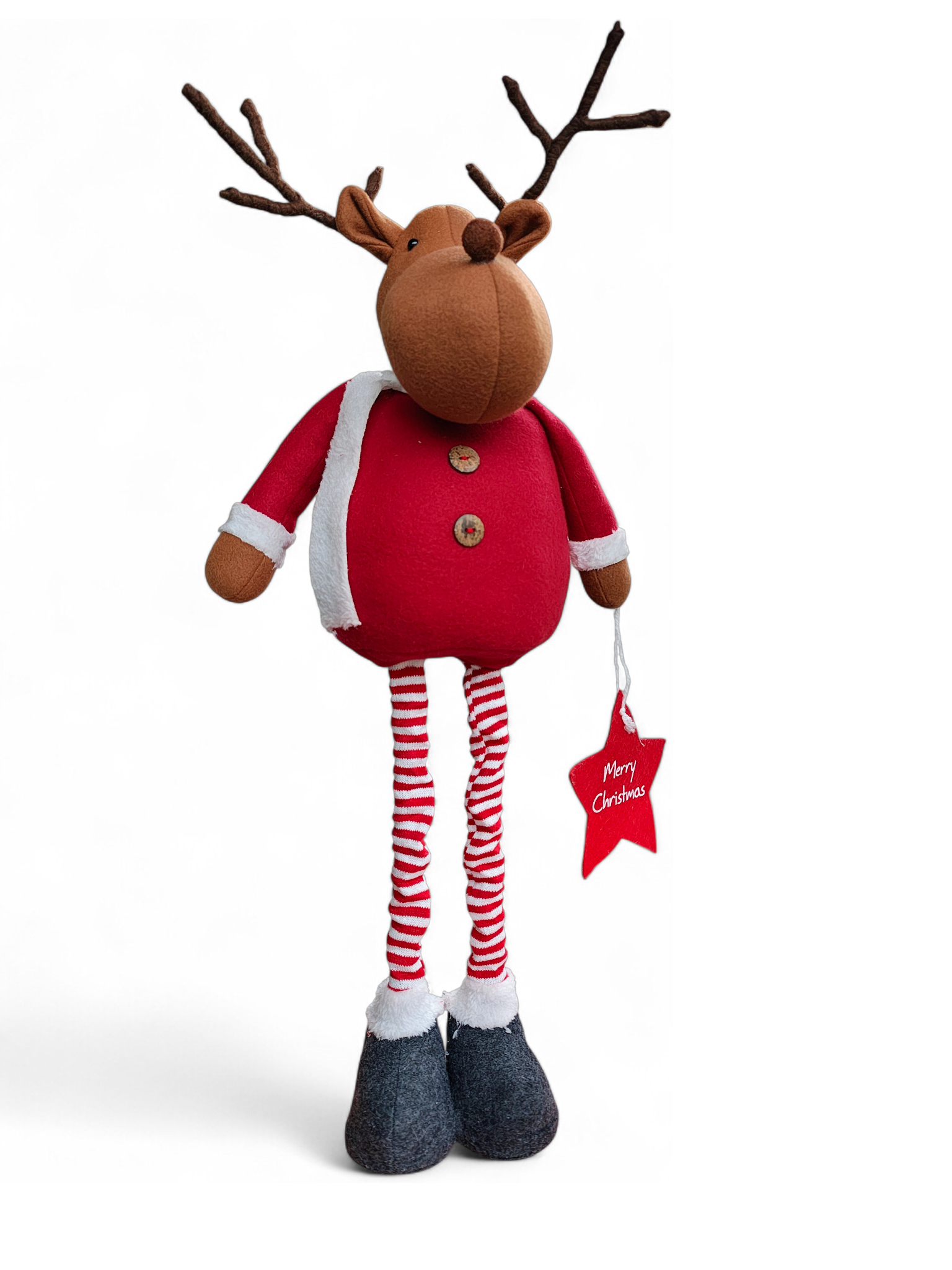 Мягкая игрушка Livarno Home Plush Soft Рождественский олень с телесопичными ногами 66 см Красный (7996) - фото 2 Мягкая игрушка Livarno Home Plush Soft Рождественский олень с телесопичными ногами 66 см Красный (7996) - фото 2