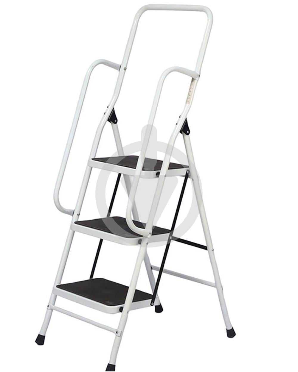 Лестница стальная 3 ступени с перилами/противоскользящим покрытием (24646844)