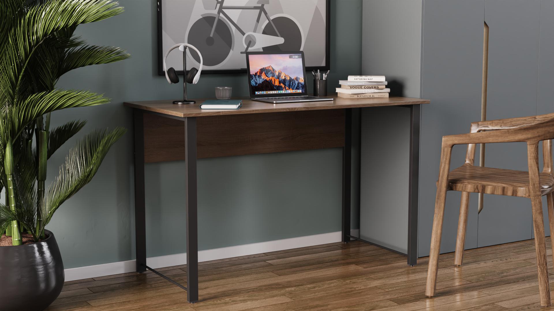 Комп'ютерний стіл Ferrum-decor Курт ДСП 16 мм 75x140x70 см Чорний/Дуб Сонома Трюфель (FRD-103944) - фото 5 Комп'ютерний стіл Ferrum-decor Курт ДСП 16 мм 75x140x70 см Чорний/Дуб Сонома Трюфель (FRD-103944) - фото 5