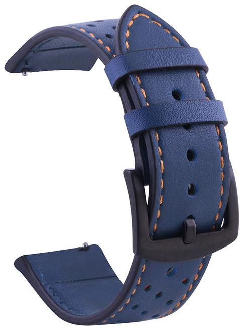 Ремешок кожаный Classico для Amazfit GTS 4/Mini Blue (29513-28) - фото 2 Ремешок кожаный Classico для Amazfit GTS 4/Mini Blue (29513-28) - фото 2