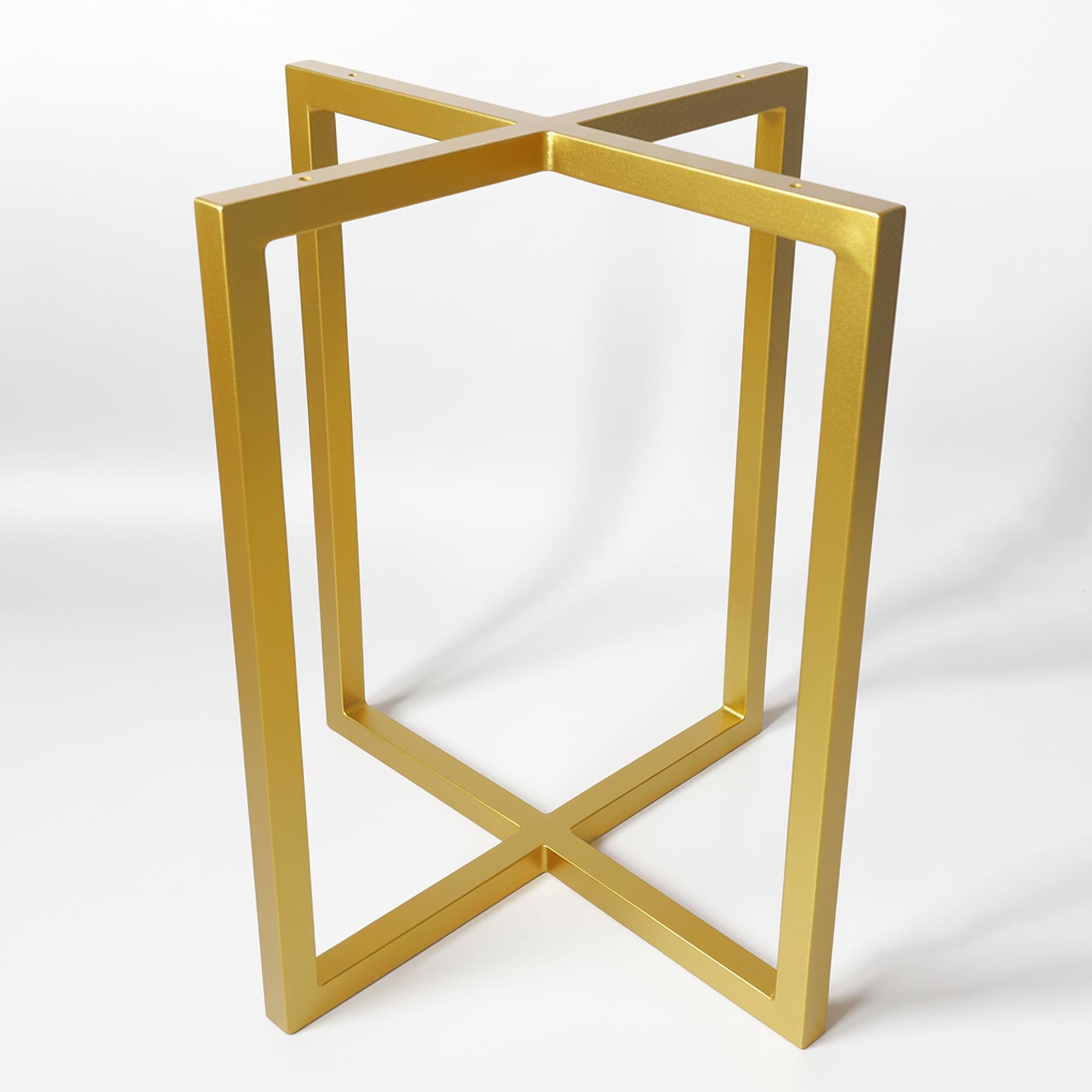 Каркас для журнального столу з металу 400х400 мм H 450 мм Золотий (1023) Каркас для журнального столу з металу 400х400 мм H 450 мм Золотий (1023)