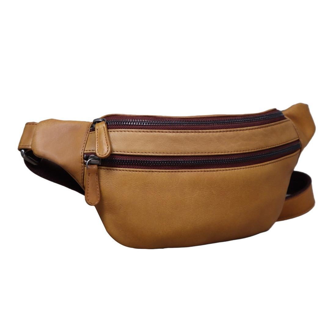 Поясная сумка из натуральной кожи Royal Bag R-3108C Коричневый (7008)