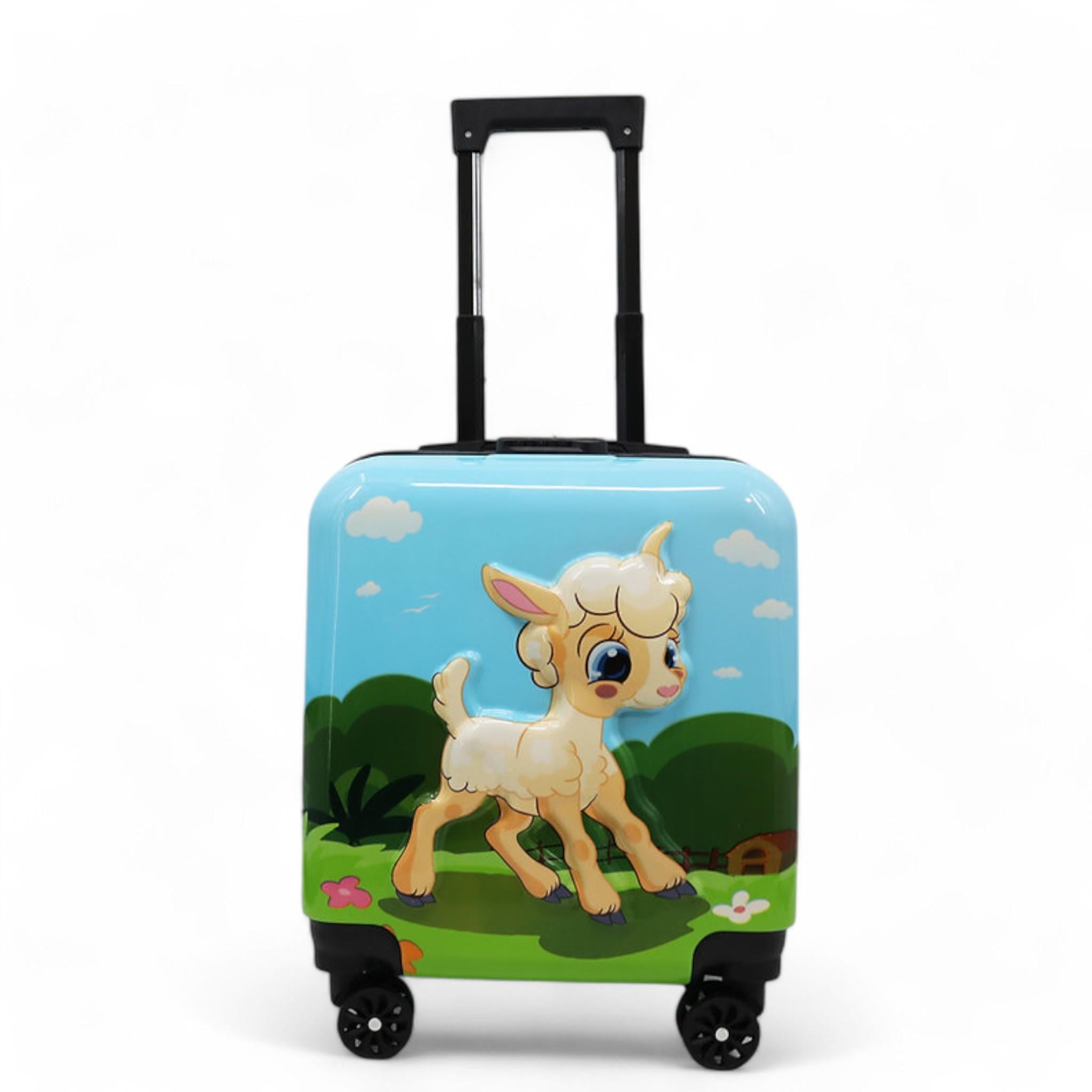 Чемодан детский H&H Goat on the Lawn ABS-пластик на 4 колесиках с кодовым замком 35 л (S_D-9)
