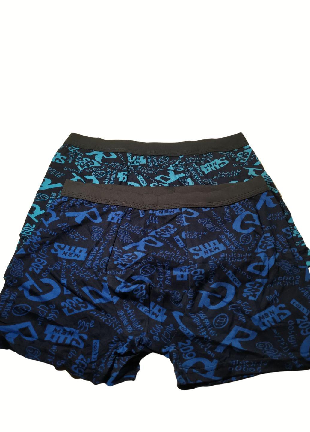 Набор мужских трусов боксерок №1 XXL 2 шт. Синий/Голубой (462-52)