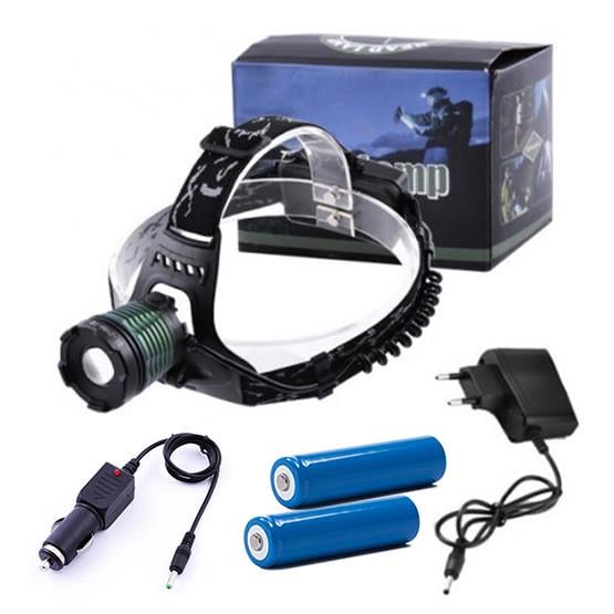 Фонарь налобный аккумуляторный X-balog BL-2188В T6 12/220V с оптическим зумом (1658610325)