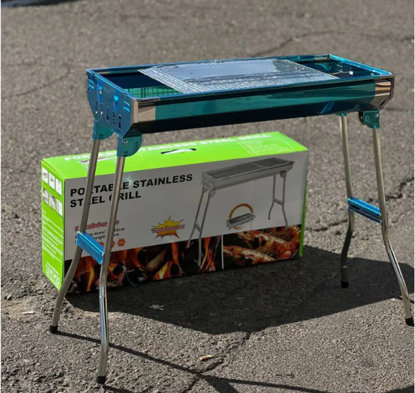 Мангал-барбекю з гратами складний переносний (10338) - фото 4 Мангал-барбекю з гратами складний переносний (10338) - фото 4